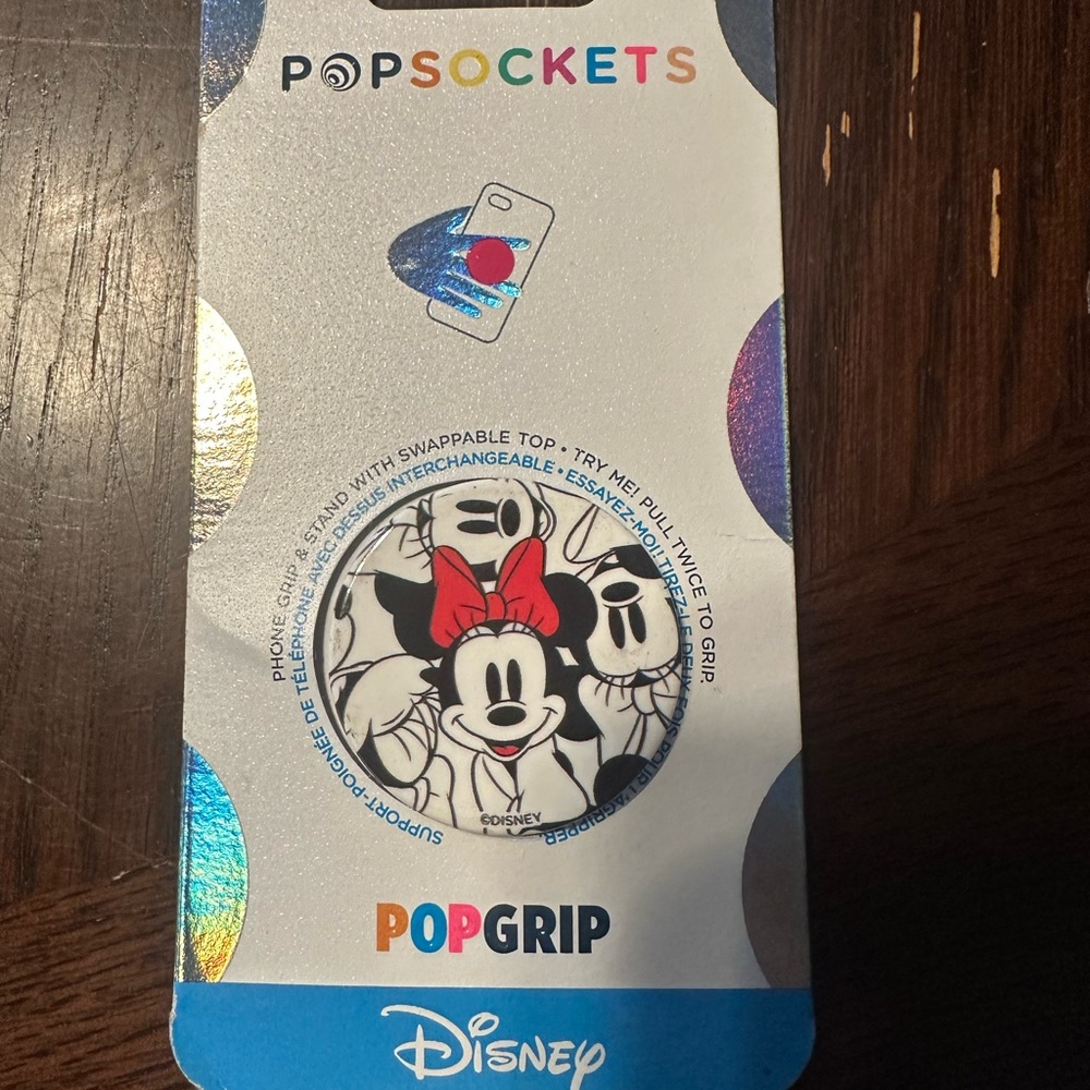 Disney PopGrip with Minnie Mouse - Black and White